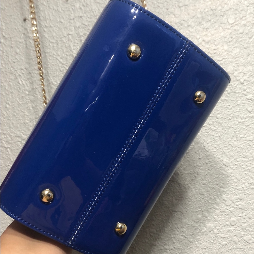Terre Glossy Blue Mini Bag - Picture 5 of 12